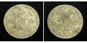 1 Thaler / 1 Krone Austrian Netherlands (1713-1795) 銀 玛丽亚·特蕾西亚 (1717 - 1780)