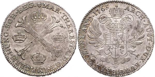 1 Thaler / 1 Krone Austrian Netherlands (1713-1795) 銀 玛丽亚·特蕾西亚 (1717 - 1780)