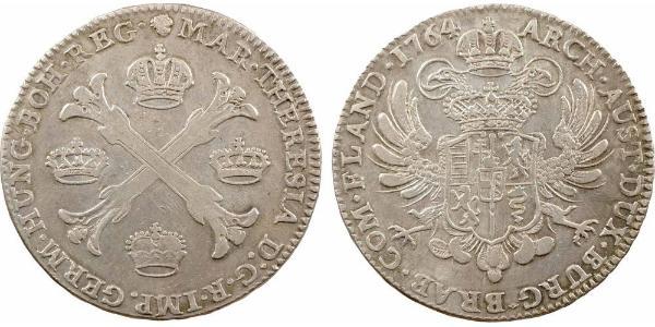 1 Thaler / 1 Krone Austrian Netherlands (1713-1795) 銀 玛丽亚·特蕾西亚 (1717 - 1780)