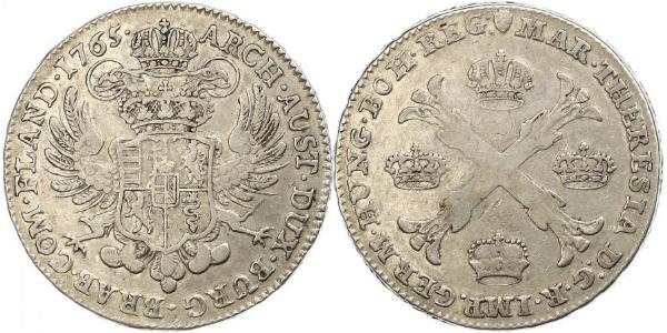 1 Thaler / 1 Krone Austrian Netherlands (1713-1795) 銀 玛丽亚·特蕾西亚 (1717 - 1780)