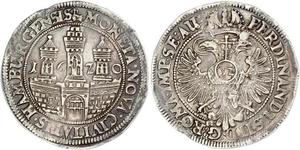 1 Thaler / 32 Shilling Hambourg Argent Ferdinand II du Saint-Empire(1578 -1637)