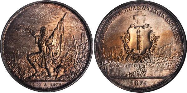 1 Thaler / 5 Franc Suiza Plata 