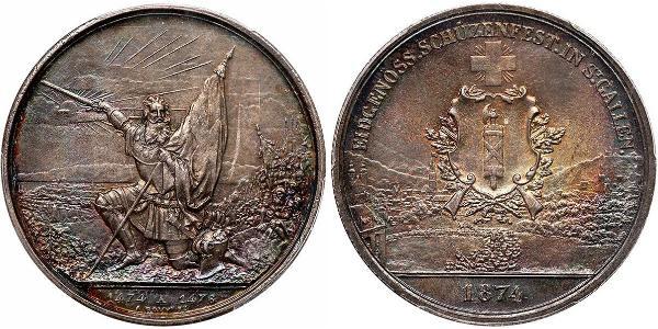 1 Thaler / 5 Franc Suiza Plata 