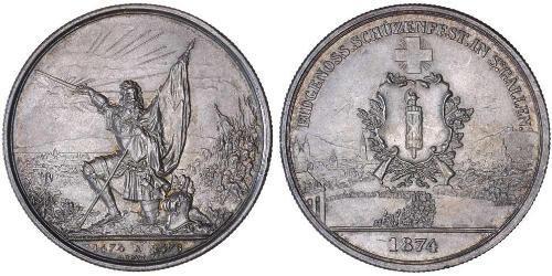 1 Thaler / 5 Franc Schweiz Silber 