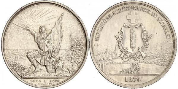 1 Thaler / 5 Franc Schweiz Silber 