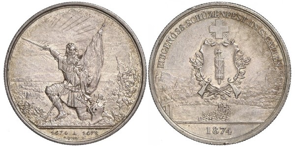 1 Thaler / 5 Franc Schweiz Silber 