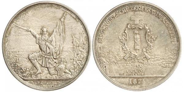 1 Thaler / 5 Franc Schweiz Silber 