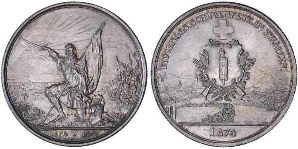 1 Thaler / 5 Franc Switzerland Silver 