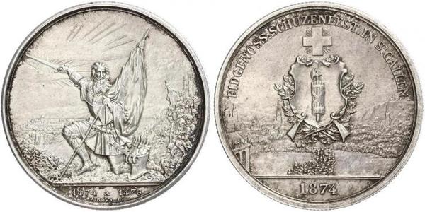 1 Thaler / 5 Franc Switzerland Silver 