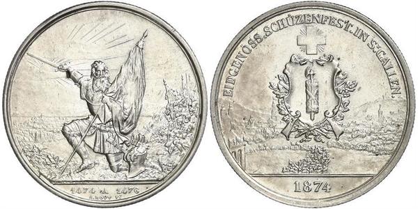 1 Thaler / 5 Franc Switzerland Silver 