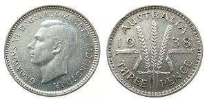 1 Threepence Australie (1939 - ) Argent George VI (1895-1952)