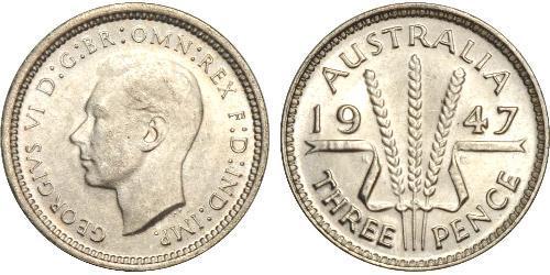 1 Threepence Australie (1939 - ) Argent George VI (1895-1952)