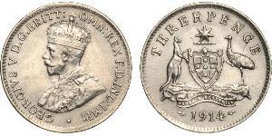 1 Threepence Ôstralie (1788 - 1939) Argent George V (1865-1936)