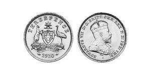 1 Threepence Australia (1788 - 1939) Argento Edoardo VII (1841-1910)