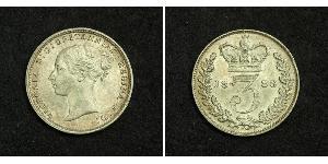 1 Threepence Regno Unito di Gran Bretagna e Irlanda (1801-1922) Argento Vittoria (1819 - 1901)