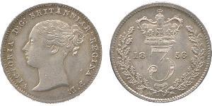 1 Threepence Regno Unito di Gran Bretagna e Irlanda (1801-1922) Argento Vittoria (1819 - 1901)