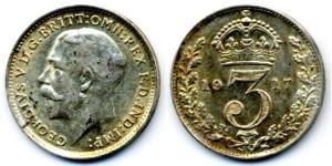 1 Threepence Regno Unito di Gran Bretagna e Irlanda (1801-1922) Argento Giorgio V (1865-1936)