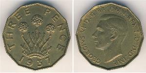 1 Threepence United Kingdom Brass George VI (1895-1952)