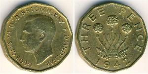 1 Threepence Reino Unido Latón Jorge VI (1895-1952)