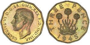 1 Threepence Vereinigtes Königreich Messing Georg VI (1895-1952)