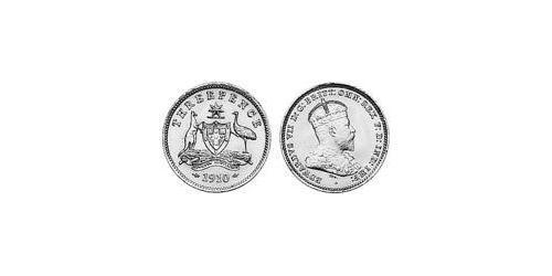 1 Threepence Australia (1788 - 1939) Plata Eduardo VII (1841-1910)