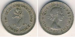 1 Threepence Rhodesia (1965 - 1979) Rame/Nichel Elisabetta II (1926-2022)