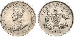 1 Threepence Australien (1788 - 1939) Silber George V (1865-1936)