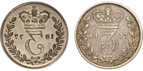 1 Threepence Vereinigtes Königreich von Großbritannien und Irland (1801-1922) Silber Victoria (1819 - 1901)