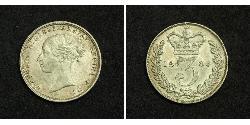 1 Threepence United Kingdom of Great Britain and Ireland (1801-1922) Silver Victoria (1819 - 1901)