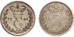 1 Threepence United Kingdom of Great Britain and Ireland (1801-1922) Silver Victoria (1819 - 1901)