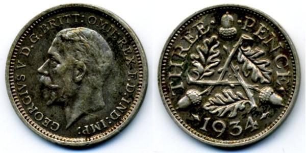 1 Threepence Великобритания (1922-) Серебро Георг V (1865-1936)