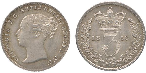 1 Threepence Соединённое королевство Великобритании и Ирландии (1801-1922) Серебро Виктория (1819 - 1901)
