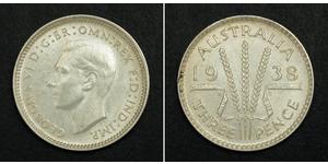 1 Threepence Австралія (1939 - ) Срібло Георг VI (1895-1952)