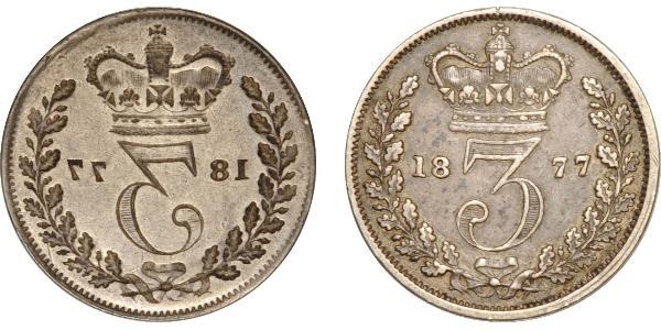 1 Threepence 大不列颠及爱尔兰联合王国 (1801 - 1922) 銀 维多利亚 (英国君主)