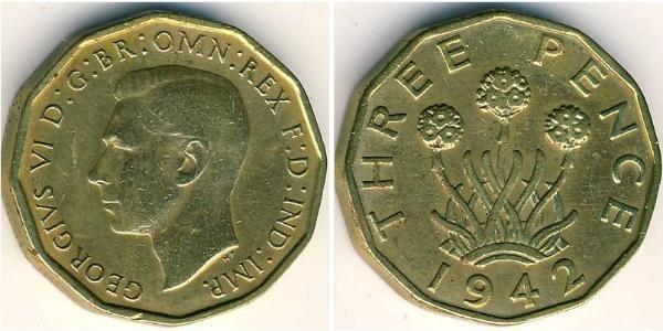 1 Threepence 英国 黃銅 乔治六世 (1895-1952)