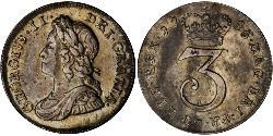 1 Threepence / 3 Пенни Королевство Великобритания (1707-1801) Серебро Георг II (1683-1760)