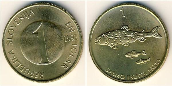 1 Tolar Eslovenia Latón 