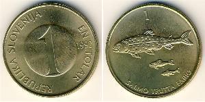 1 Tolar Slovenia 黃銅 