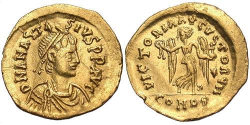 1 Tremis Imperio bizantino (330-1453) Oro Anastasio I (430-518)