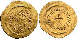 1 Tremisse Impero bizantino (330-1453) Oro Maurizio Tiberio (539-602)
