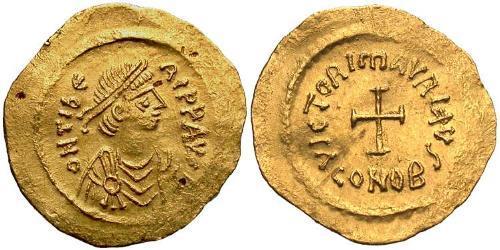 1 Tremisse Impero bizantino (330-1453) Oro Maurizio Tiberio (539-602)