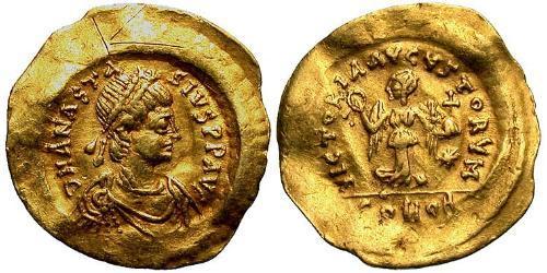 1 Tremissis Byzantinisches Reich (330-1453) Gold Anastasios I (430-518)