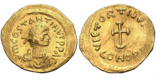 1 Tremissis  拜占庭帝国 金 Tiberius II (535-582)