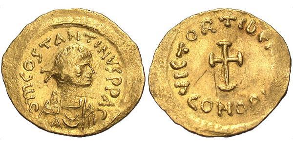 1 Tremissis  拜占庭帝国 金 Tiberius II (535-582)