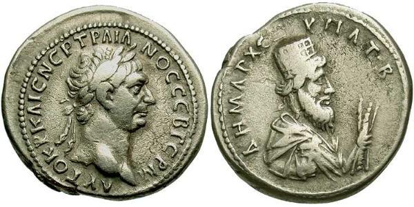1 Tridrachm Roman Empire (27BC-395) Silver Trajan (53-117)