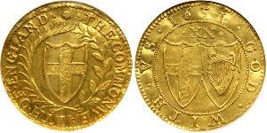 1 Unite Commonwealth of England (1649-1660) Oro 