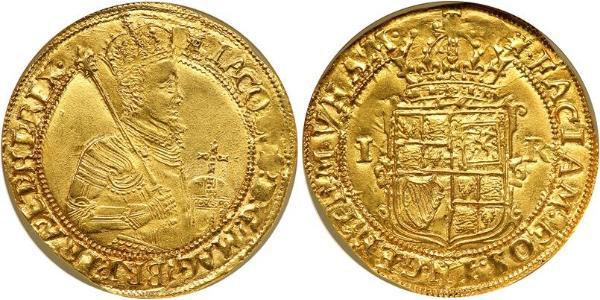 1 Unite Королевство Англия (927-1649,1660-1707) Золото Яков I (1566-1625)