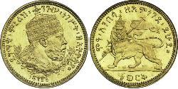 1 Werk Éthiopie Or Menelik II of Ethiopia ( 1844 -1913)