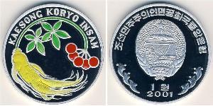 1 Won Corea del Norte Aluminio 