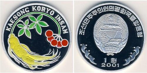 1 Won Corea del Norte Aluminio 